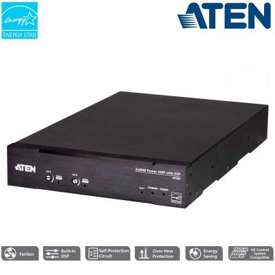 Amplificador de potencia de 2 x 60 W con DSP Aten AP206