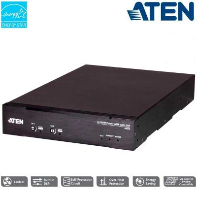 Amplificador de potencia de 2 x 120 W con DSP Aten AP212