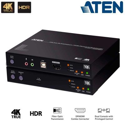 Extensor KVM óptico USB 4K real DP/HDMI (True 4K hasta 10km) Aten CE990