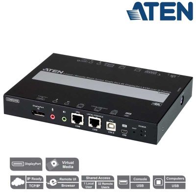 Unidad de control KVM por IP (DisplayPort 4K y RS232) Aten CN9950