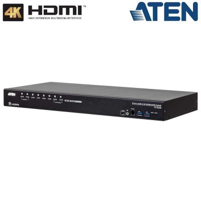 KVM de 8 Puertos USB 3.0 HDMI 4K con Audio y Hub USB 3.0 para Rack 19'' Aten CS18208