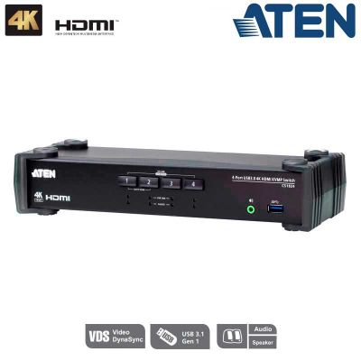 KVM de 4 Puertos USB 3.0 HDMI 4K Aten CS1824