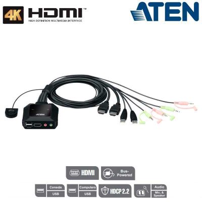 KVM de 2 Puertos USB HDMI 4K Aten CS22H