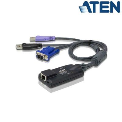 Adaptador KVM USB-VGA a Cat5e/6 (Virtual Media, Smart Card) Aten KA7177