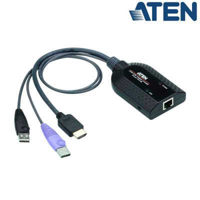 Adaptador KVM USB-HDMI a Cat5e/6, Smart Card, Virtual Media y desincrustador de audio Aten KA7188