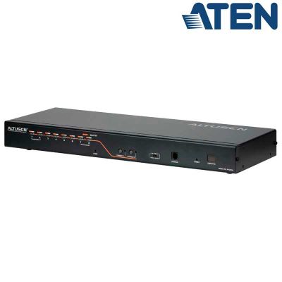 KVM Cat 5e/6 de 8 Puertos, 2 Consolas, para Rack 19'' Aten KH2508A