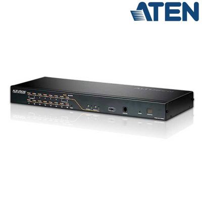 KVM Cat5e/6 de 16 Puertos, 2 Consolas, para Rack 19'' Aten KH2516A
