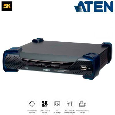 Receptor KVM USB-DisplayPort 5K con transferencia isócrona USB sobre LAN Aten KX9970R