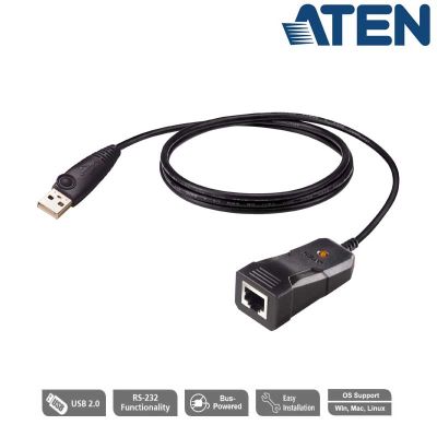 Conversor USB a serie RS-232 (RJ45), FTI, cable 1,2m Aten UC232BF