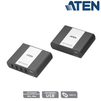 Extensor USB 2.0 a través de LAN RJ45 de 4 puertos Aten UEH4102