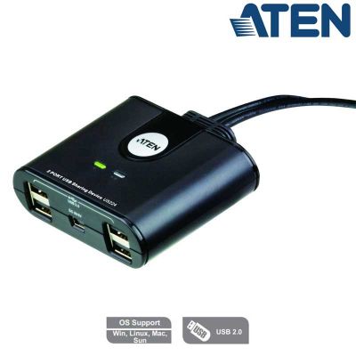 Conmutador 2 x 4 puertos USB 2.0 Aten US224