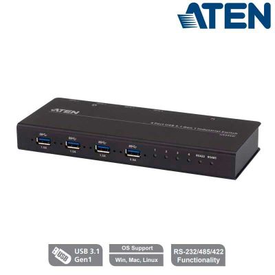 Conmutador industrial 4 x 4 puertos USB 3.1 Gen 1 Aten US3344I