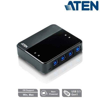 Conmutador 4 x 4 puertos USB 3.2 Gen 1 Aten US434