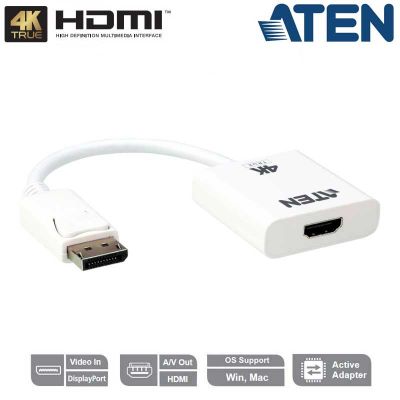 Conversor Activo DisplayPort 1.2a a HDMI 4K Real Aten VC986B