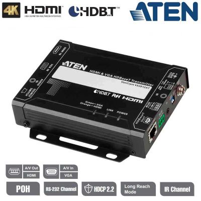 Conmutador transmisor HDMI y VGA HDBaseT con POH (4K a 100 m) (HDBaseT Class A) Aten-VE2812AT