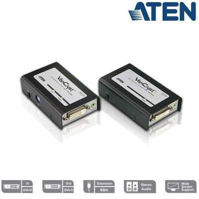 Extensor DVI sobre Cat5e/6 con Audio Aten VE600A