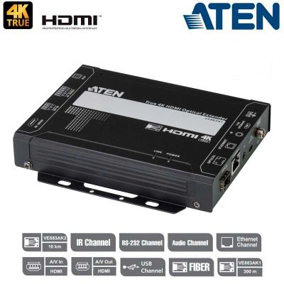 Transmisor Extensor óptico True 4K HDMI (300m) Aten VE883ATK1
