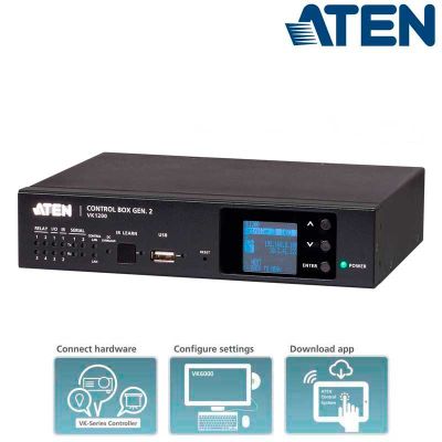 Sistema de control,Caja compacta de segunda generación con doble LAN Aten VK1200