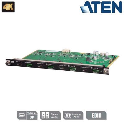 Tarjeta de entrada DisplayPort 4K de 4 puertos Aten VM7904