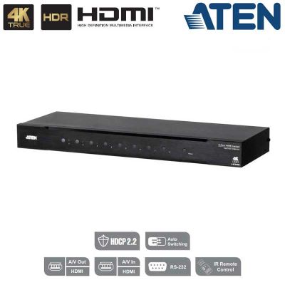 Conmutador HDMI 4K Real de 8 puertos Aten VS0801HB