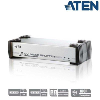 Video Splitter DVI de 2 Puertos con Audio Aten VS162