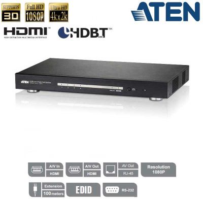 Video Splitter HDMI 4Kx2K HDBaseT de 4 Puertos Aten VS1814T