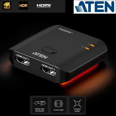 Video Splitter HDMI 2.0 4K Real a 60Hz de 2 Puertos Aten VS4812