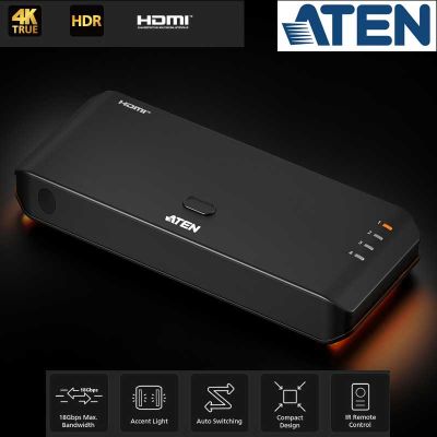 Conmutador HDMI 2.0 4K Real a 60Hz de 2 Puertos Aten VS4841