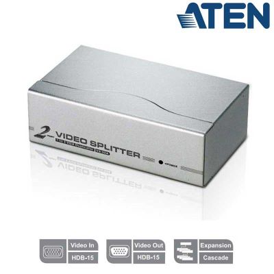 Video Splitter VGA de 2 Puertos (350Mhz) Aten VS92A