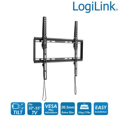 Soporte TV de Pared, inclinación -8º/0º, 32-55'', 35 kg LogiLink BP0010