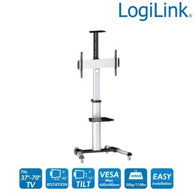 Soportes de suelo ''Carrito'' de Altura ajustable, 37-70'', 50 Kg LogiLink BP0025