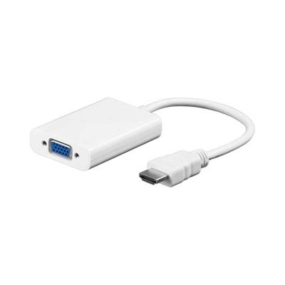 Cable Conversor HDMI Macho a VGA Hembra con audio Blanco
