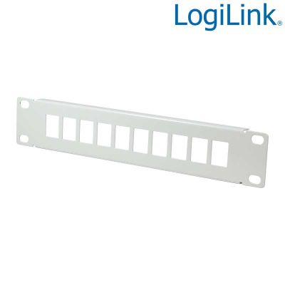 Patch Panel de 10'' vacio de 10 puertos, Beige Logilink ACT107