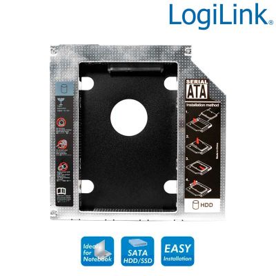Carcasa de disco duro SATA de 12,7 mm de altura para portátiles Logilink AD0016