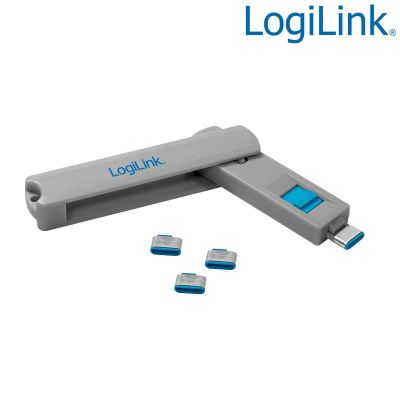 Bloqueo de puertos USB-C (1 llave + 4 cerraduras USB) LogiLink AU0052