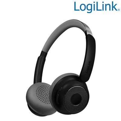 Auriculares Bluetooth 6.0 AuraSolo, batería recargable, ANC, Ø40 mm, negro LogiLink BT0072