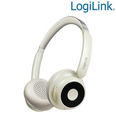 Auriculares Bluetooth 6.0 AuraSolo, batería recargable, ANC, Ø40 mm, marrón LogiLink BT0072S