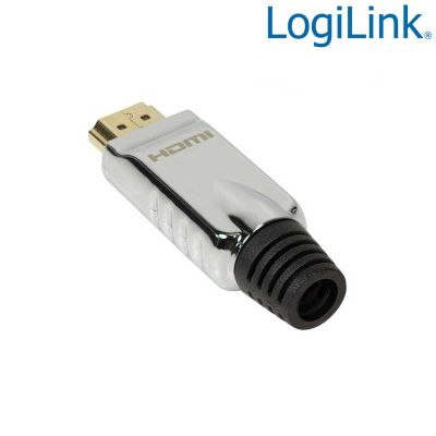Conector HDMI tipo A Macho aéreo Metálico para soldar LogiLink CHP001