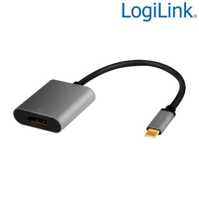 Conversor USB 3.2 (Gen 1) Tipo C a DisplayPort  8K/60Hz, Negro/Gris LogiLink CUA0102