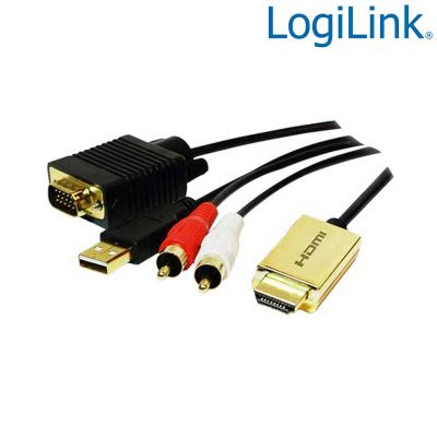 2m Cable Conversor HDMI a VGA con Audio LogiLink CV0052A