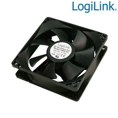 Ventilador 12v 80x80x25, Sleeve Bearing, Negro Logilink FAN101