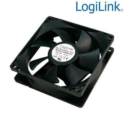 Ventilador 12v 120x120x25, Sleeve Bearing, Negro Logilink FAN103