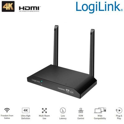 Receptor HDMI para HDW0103, inalámbrico, 150 m, 4K a 60 Hz LogiLink HDW0103AR