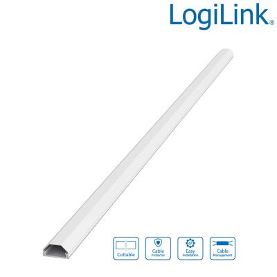 Canaleta para cables 1100 x 33 x 18mm, color blanco, Aluminio LogiLink KAB0114