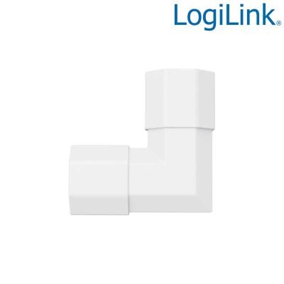Junta de canaleta para cables de 90°, ABS, 33x33x18mm, blanco LogiLink KAB0116
