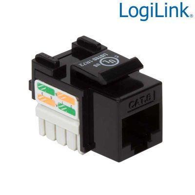 Conector Hembra RJ45 UTP Cat6 Keystone 90º, Punch Down LogiLink KJ08C6U