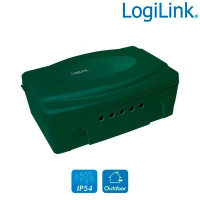 Caja eléctrica exterior con protección IP54, Verde LogiLink LPS272