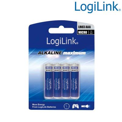Pila Alcalina 1,5V LR03 AAA ( Blister de 4 pilas ) Logilink LR03B4