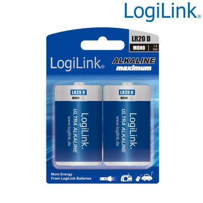 Pila Alcalina 1,5V LR20 D (Blister de 2 pilas) LogiLink LR20B2