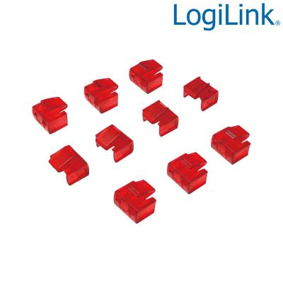 Bloqueo de puertos RJ45 (10 cerraduras), Sin Llave LogiLink MP0043